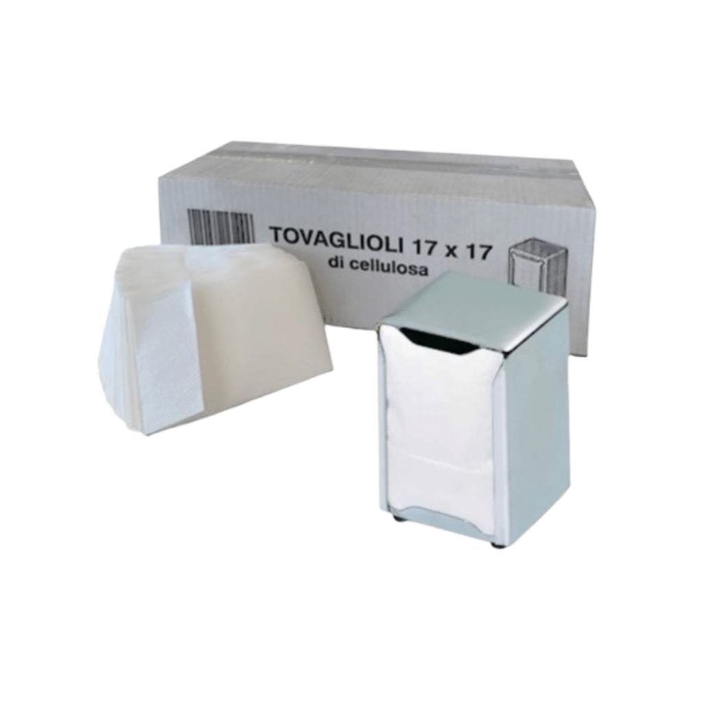 Tovaglioli in Cellulosa Monouso per Dispenser | 17 x 17 cm