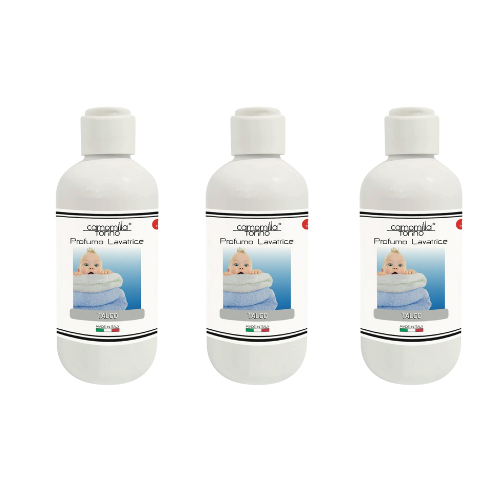 3 Profumatori per Lavatrice Aroma " Talco " da 100ml | Camomilla Torino | 3 x 100ml
