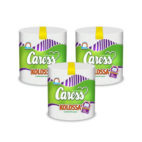 5 Rotoloni Carta Asciugatutto Maxi Formato 2 Veli " Kolossa " Linea Industria e Cucina - Caress