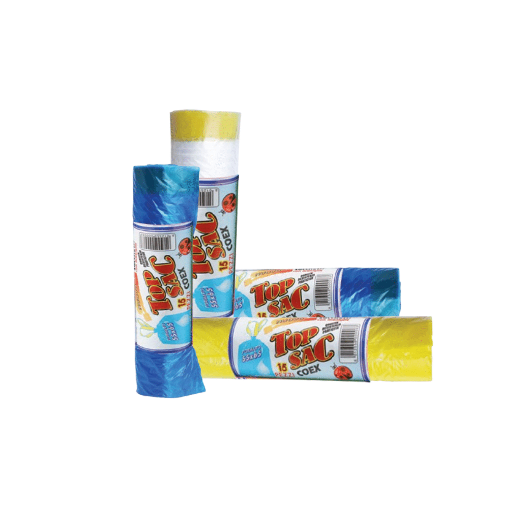 Sacchi Immondizia con Chiusura Coulisse colori misti | Plastik Fortore - 55 x 65 cm - Vari Formati