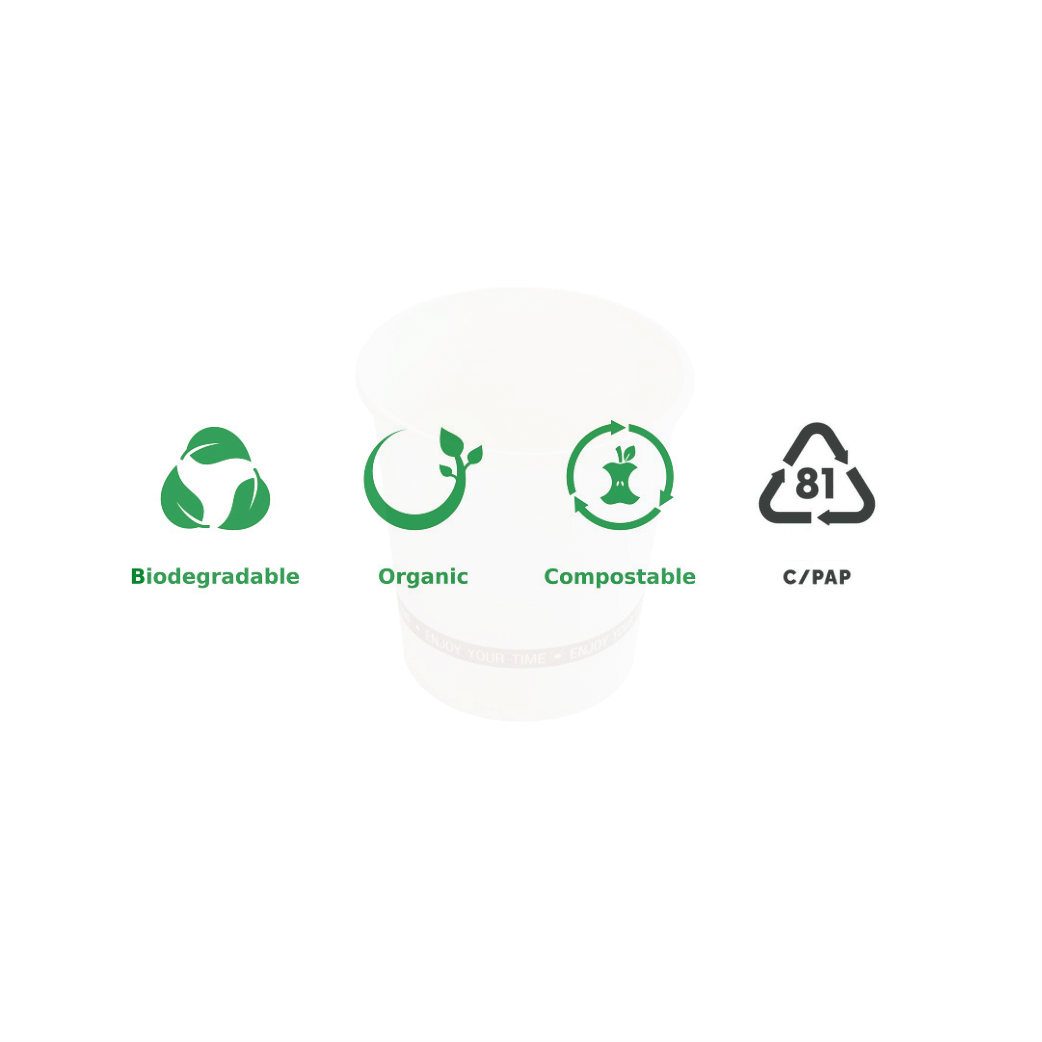 Bicchiere / Bicchierino da Caffè in Carta Bio | IDEALPARTY - 75ML