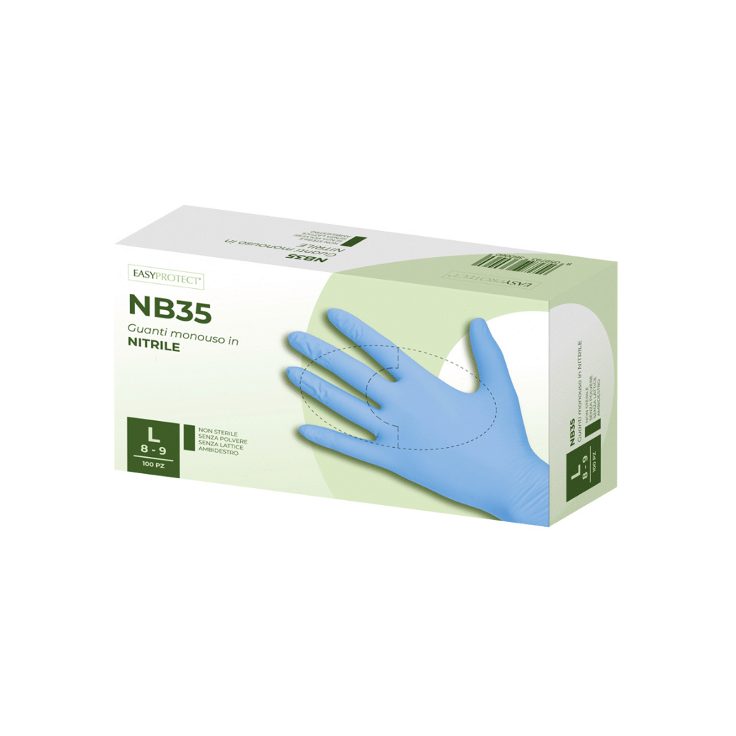 Guanti in Nitrile Monouso Senza Polvere | Easyprotect - NB35 - 200 Guanti