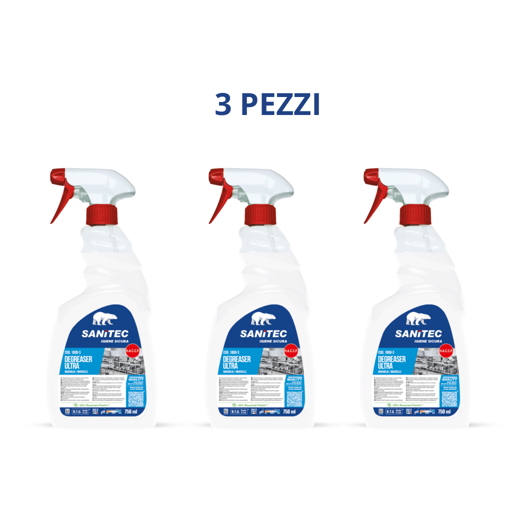 6 Sgrassatori Sanitec Ultra Misti | 3 Limone + 3 Marsiglia - Box 5,5LT