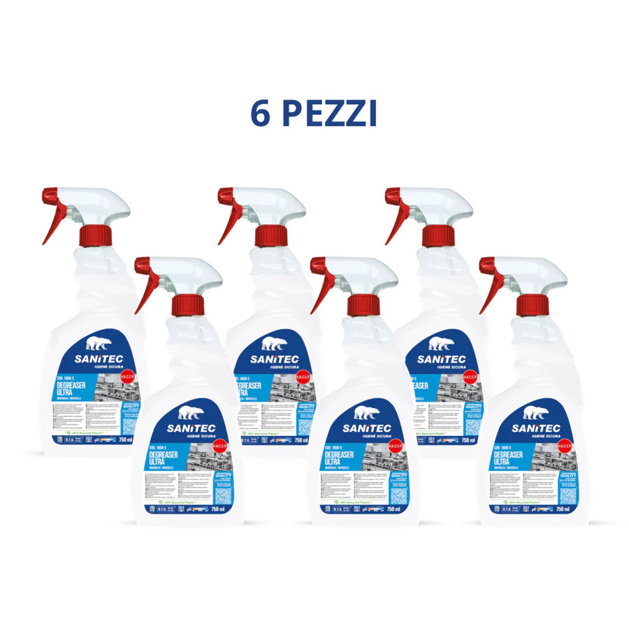 6 Flaconi Sgrassatore Marsiglia da 750ml - Sanitec 6 x 750ml