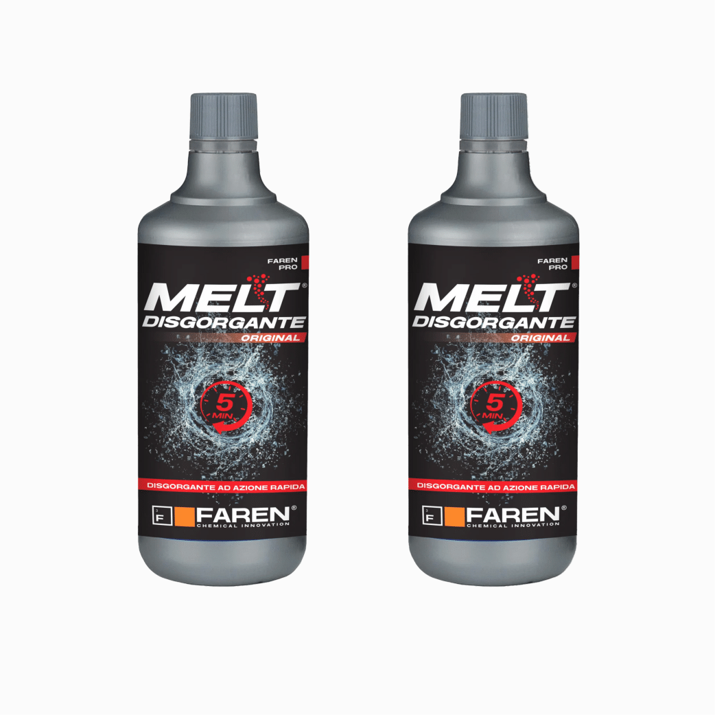 2 Flaconi Faren Melt da 750 ml | Disgorgante Professionale Liquido