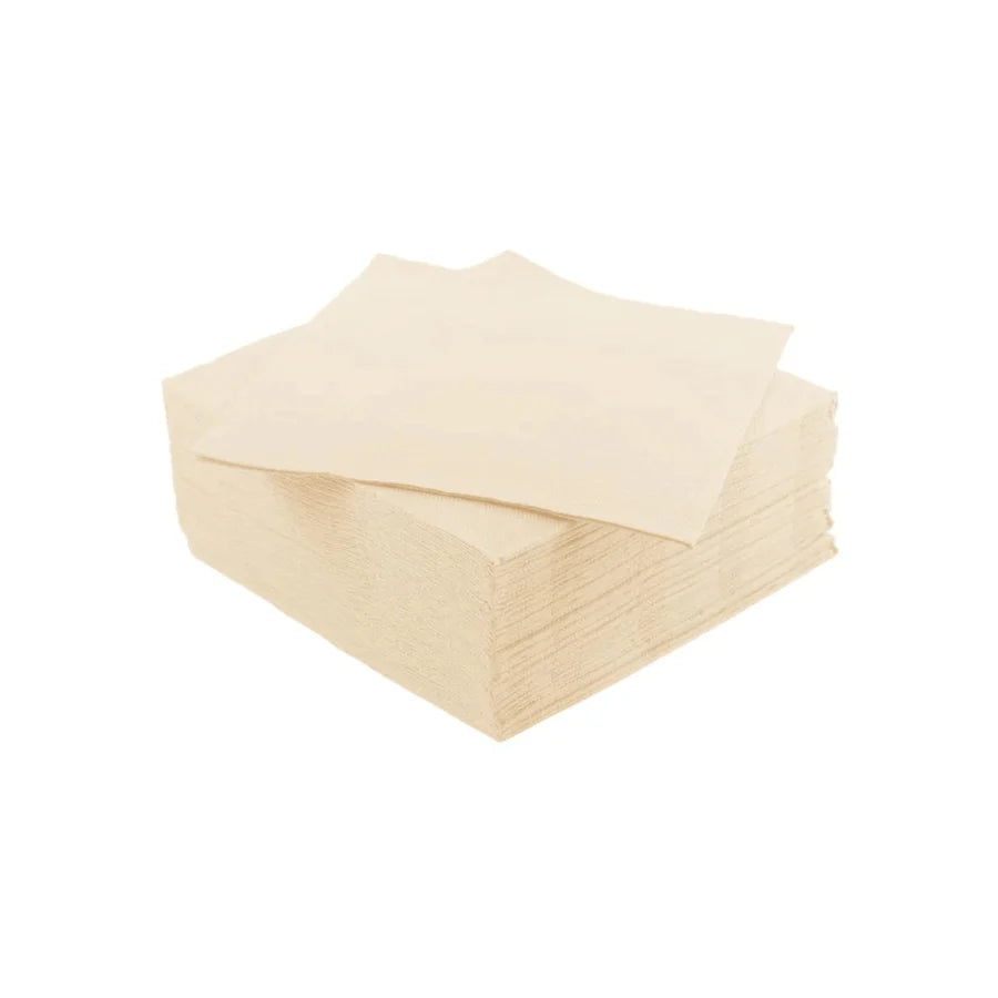 Tovaglioli 2 Veli Colorati " Avorio " - 38 X 38 cm