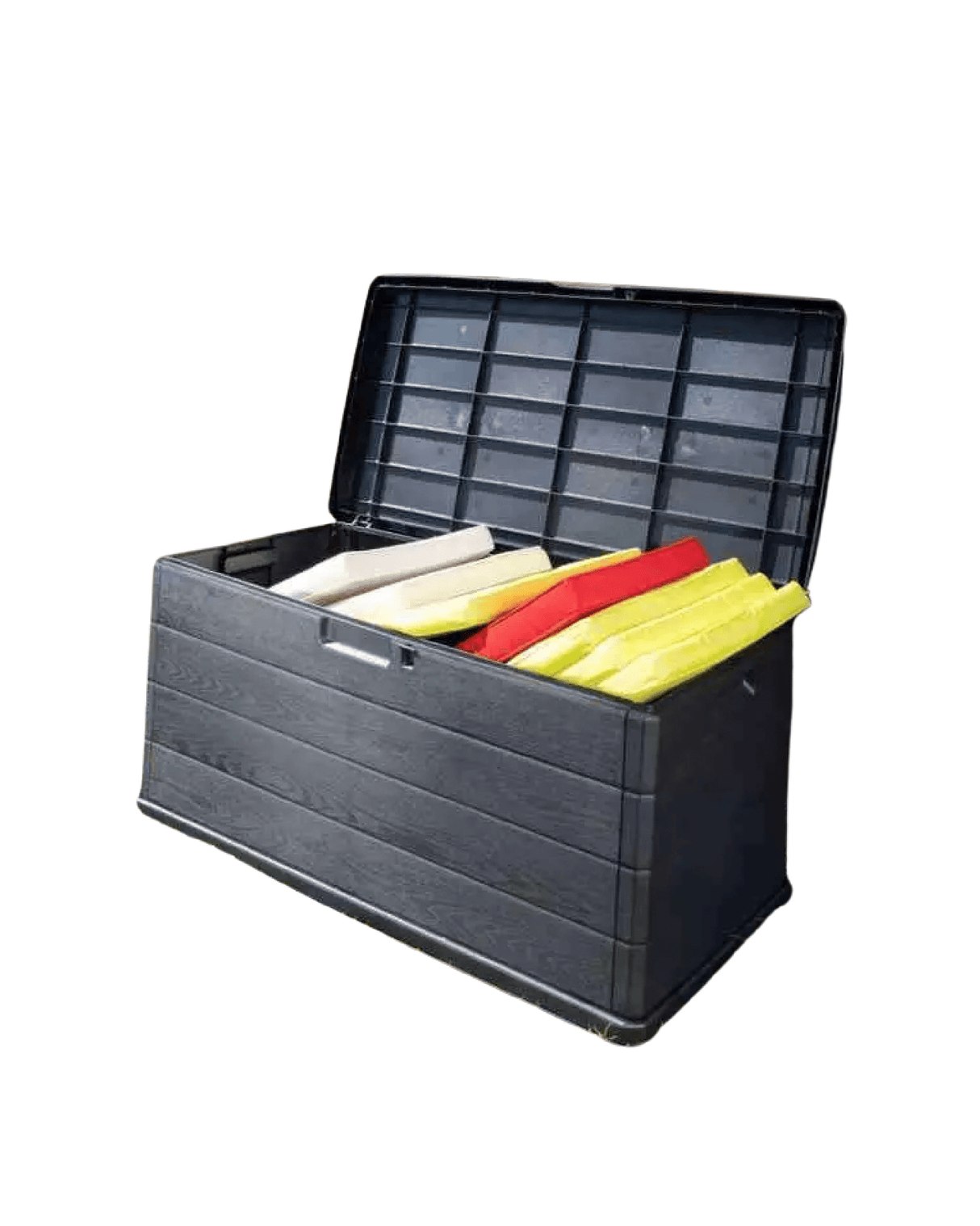 Baule Contenitore / Porta Attrezzi da Giardino con Ruote – 118x59x57 cm