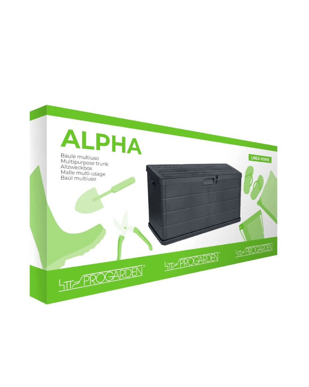 Baule Contenitore / Porta Attrezzi da Giardino con Ruote – 118x59x57 cm