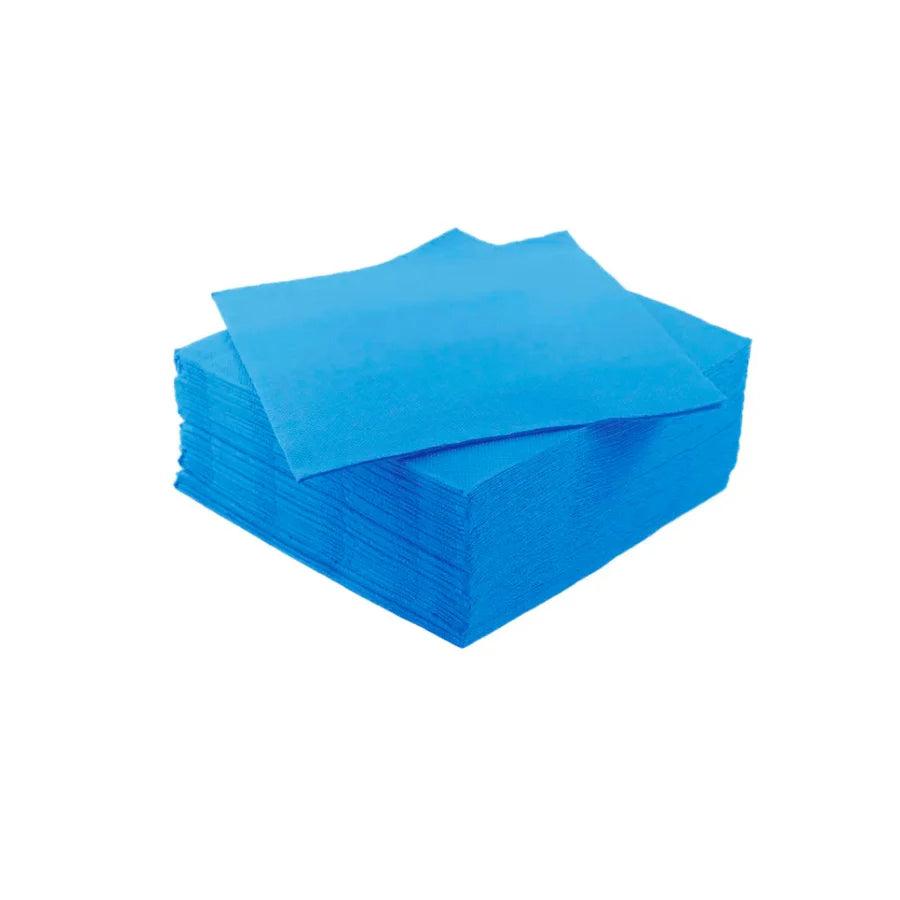 Tovaglioli 2 Veli Colorati " Blu Royal " - 38 X 38 cm