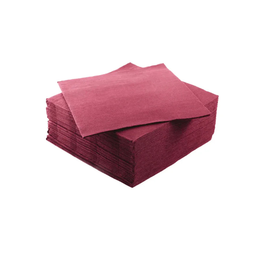 Tovaglioli 2 Veli Colorati " Bordeaux " - 38 X 38 cm