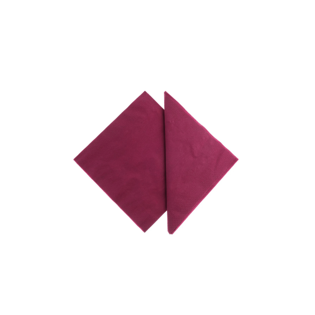 Tovaglioli Cocktail Monouso " Bordeaux " | 2 veli - 25 x 25 cm