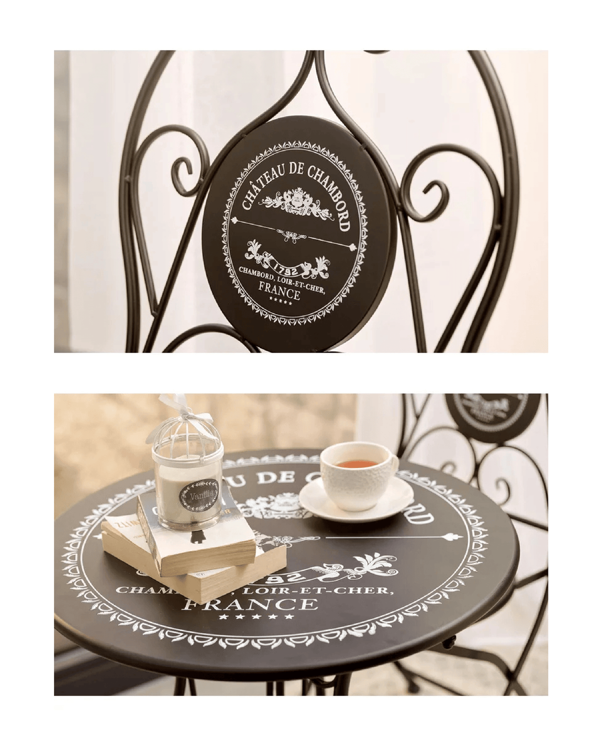 Tavolo da Giardino con 2 Sedie Richiudibili / Set da Esterno resistente ed elegante