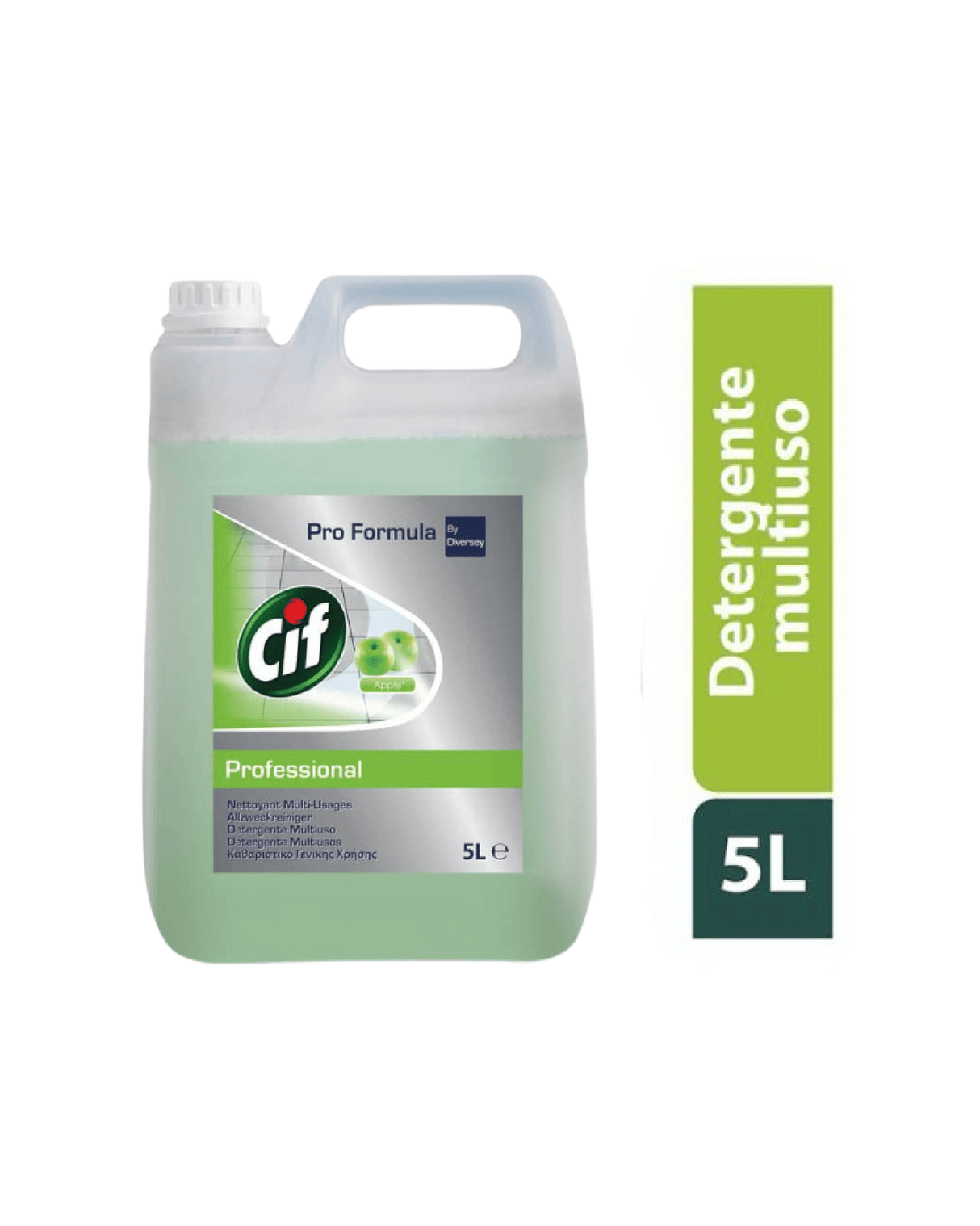 Detergente Deodorante Liquido Cif Gusto Mela - Tanica da 5 LT Detersivo Multiuso