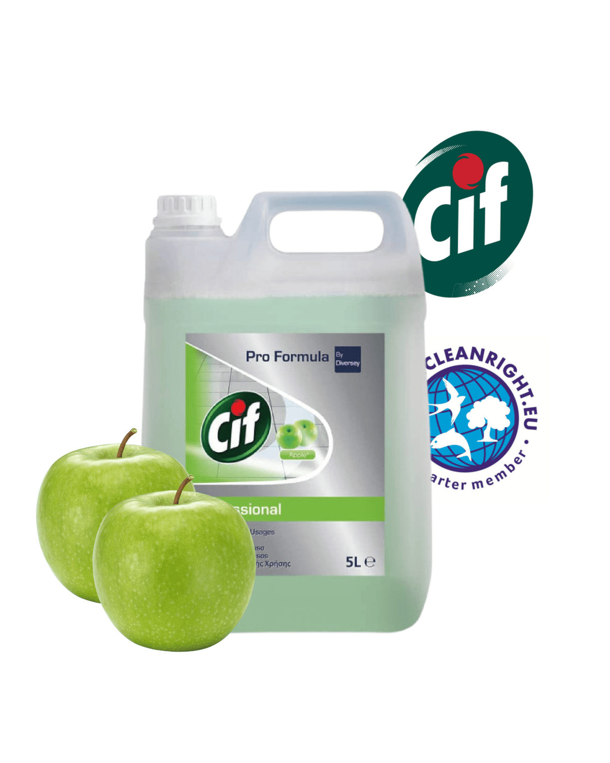 Detergente Deodorante Liquido Cif Gusto Mela - Tanica da 5 LT Detersivo Multiuso