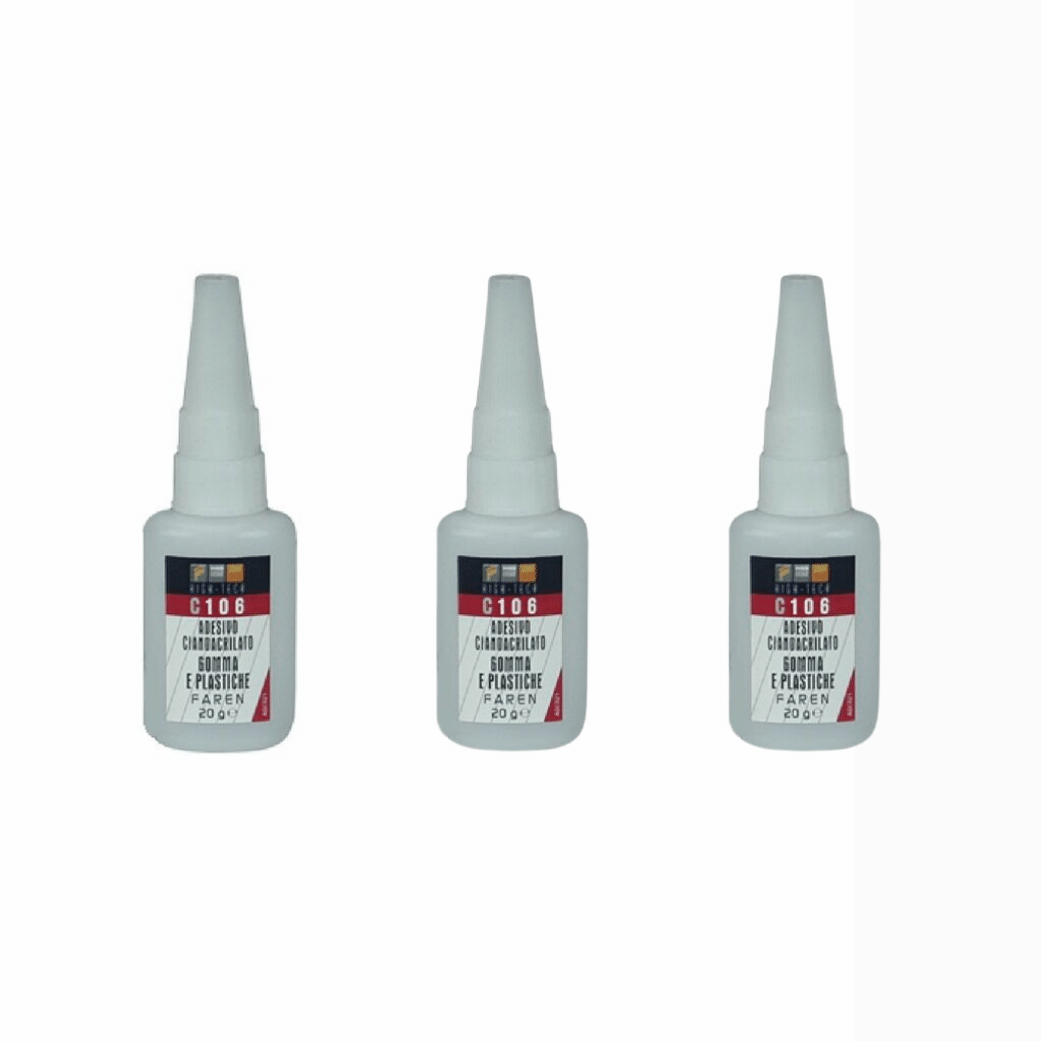 3 Pezzi di Colla Super Istantanea da 20gr | Faren C106 | 3 x 20gr