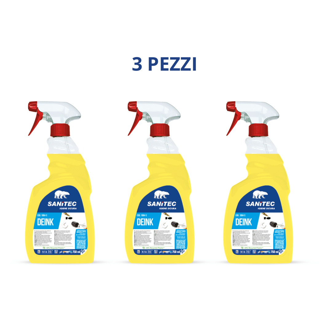 3 Flaconi di Solvente da 750 ml | Sanitec Deink | 3 x 750ml