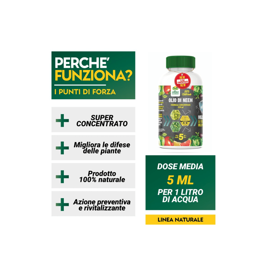 Olio di Neem Concentrato | AlbaGarden - 250ml