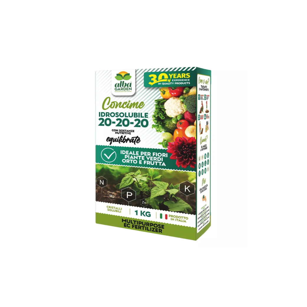 Concime Idrosolubile Fertilizzante NPK 20 20 20 | AlbaGarden
