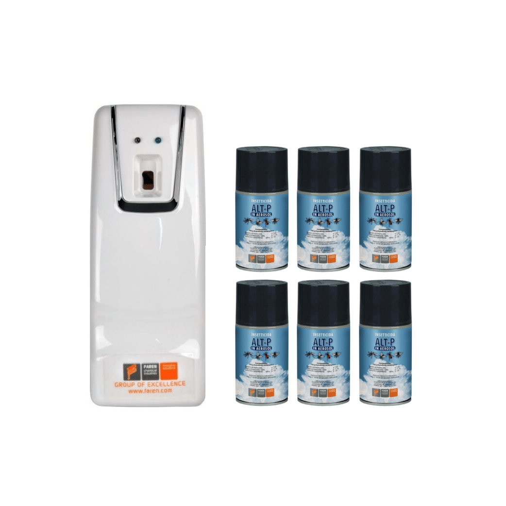 Kit Insetticida Faren | 6 Bombolette + Diffusore Pro Line