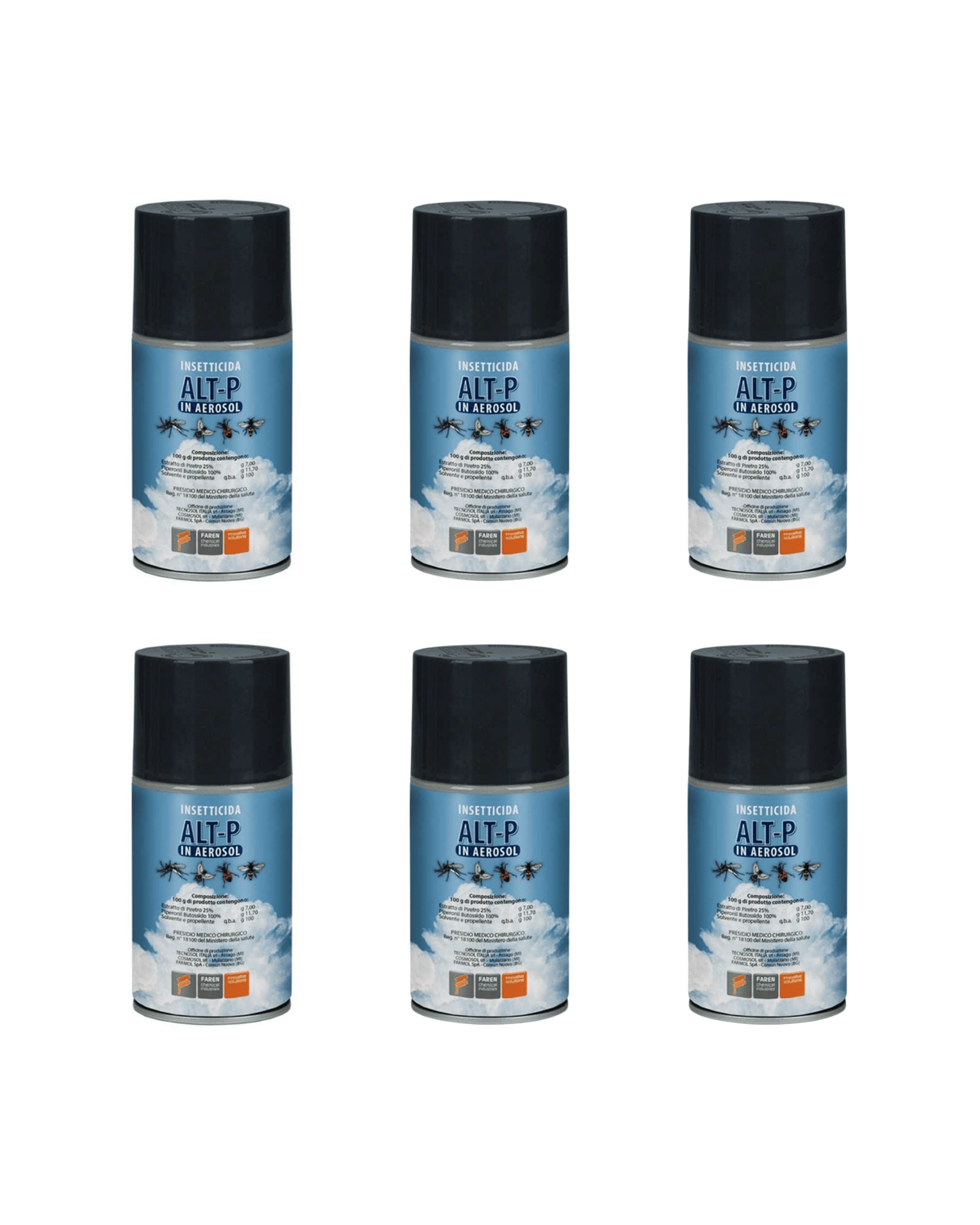 Kit Insetticida Faren | 6 Bombolette + Diffusore Pro Line