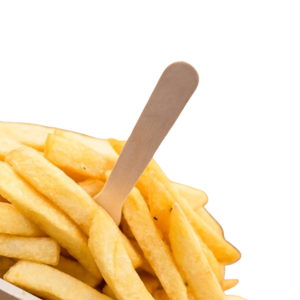 Forchettine Biodegradabili in Legno a 2 Punte | Varie Misure - 1000PZ