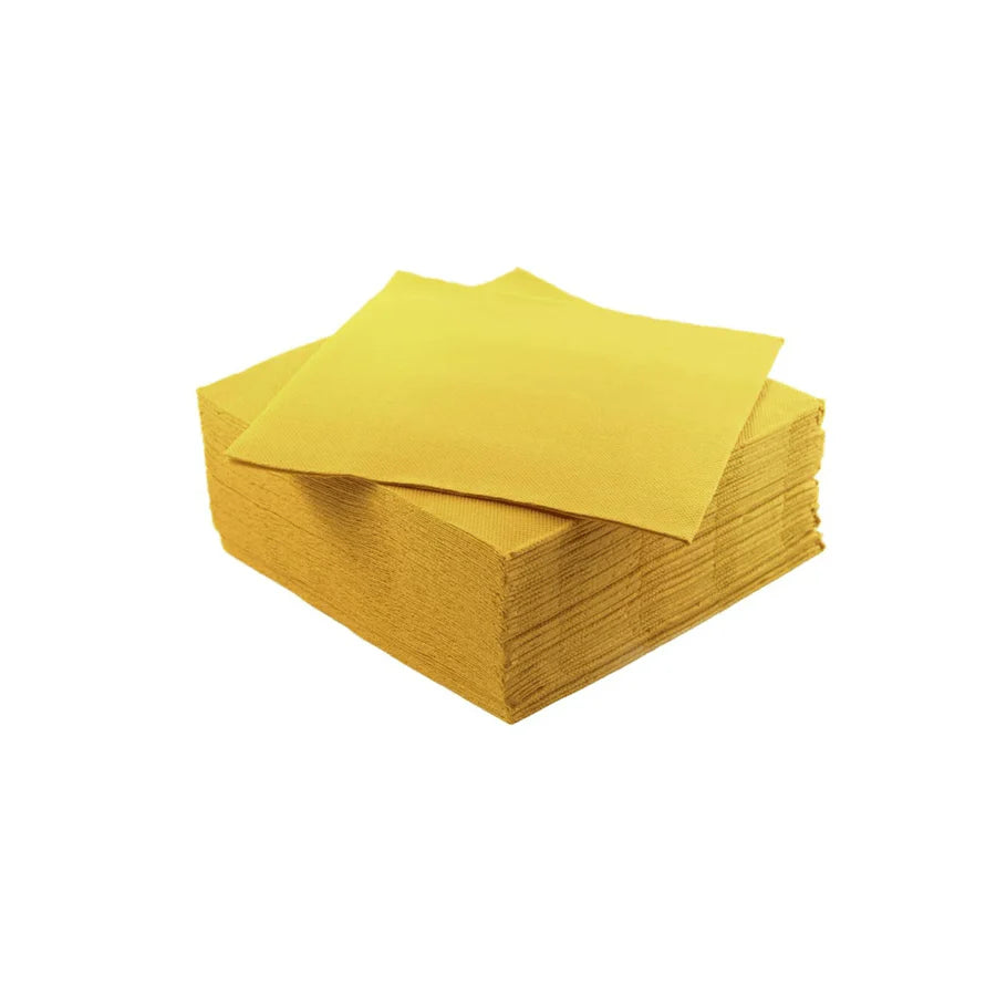 Tovaglioli 2 Veli Colorati " Giallo " - 38 X 38 cm