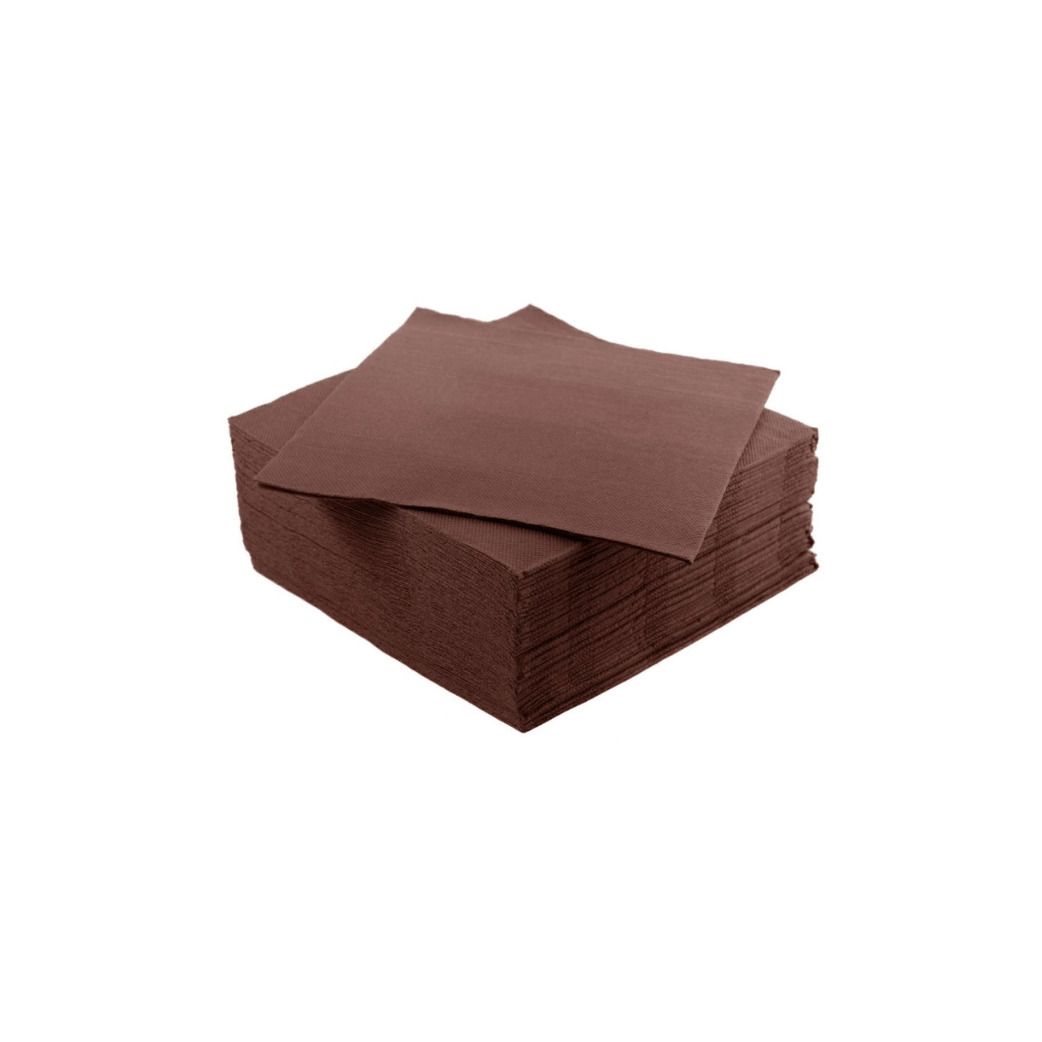 Tovaglioli in Pura Cellulosa 2 Veli colore " Cioccolata " | Fato - 33 x 33 cm