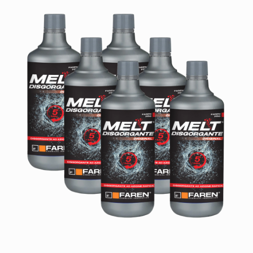6 Flaconi Disgorgante Professionale Liquido | Faren Melt Pro - 6 x 750ml