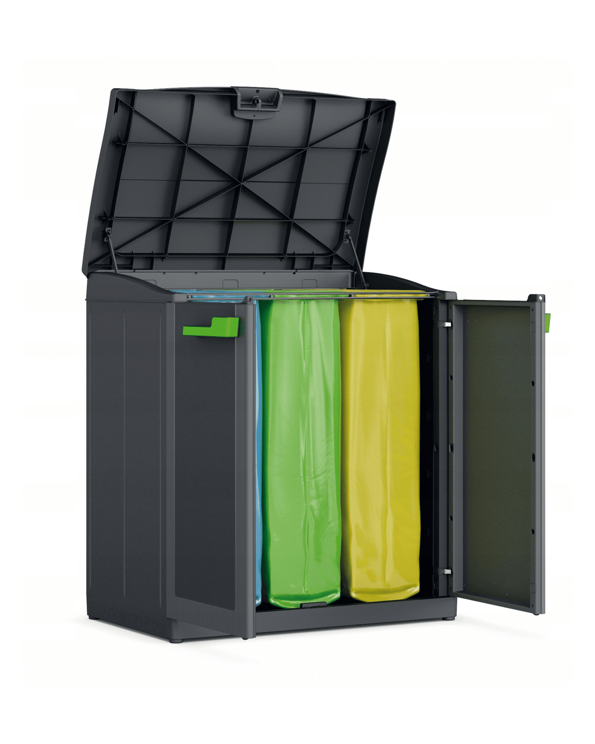 Armadio in Resina da Esterno per Raccolta Differenziata / Rifiuti / Spazzatura – 55x90x100 cm