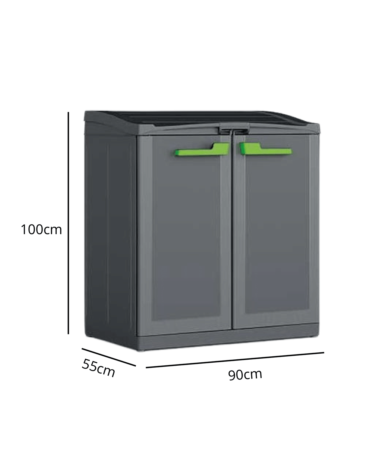 Armadio in Resina da Esterno per Raccolta Differenziata / Rifiuti / Spazzatura – 55x90x100 cm