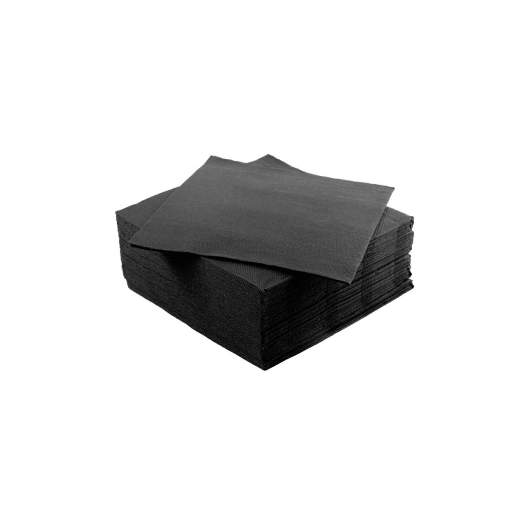 Tovaglioli in Pura Cellulosa 2 Veli colore " Nero " | Fato - 33 x 33 cm