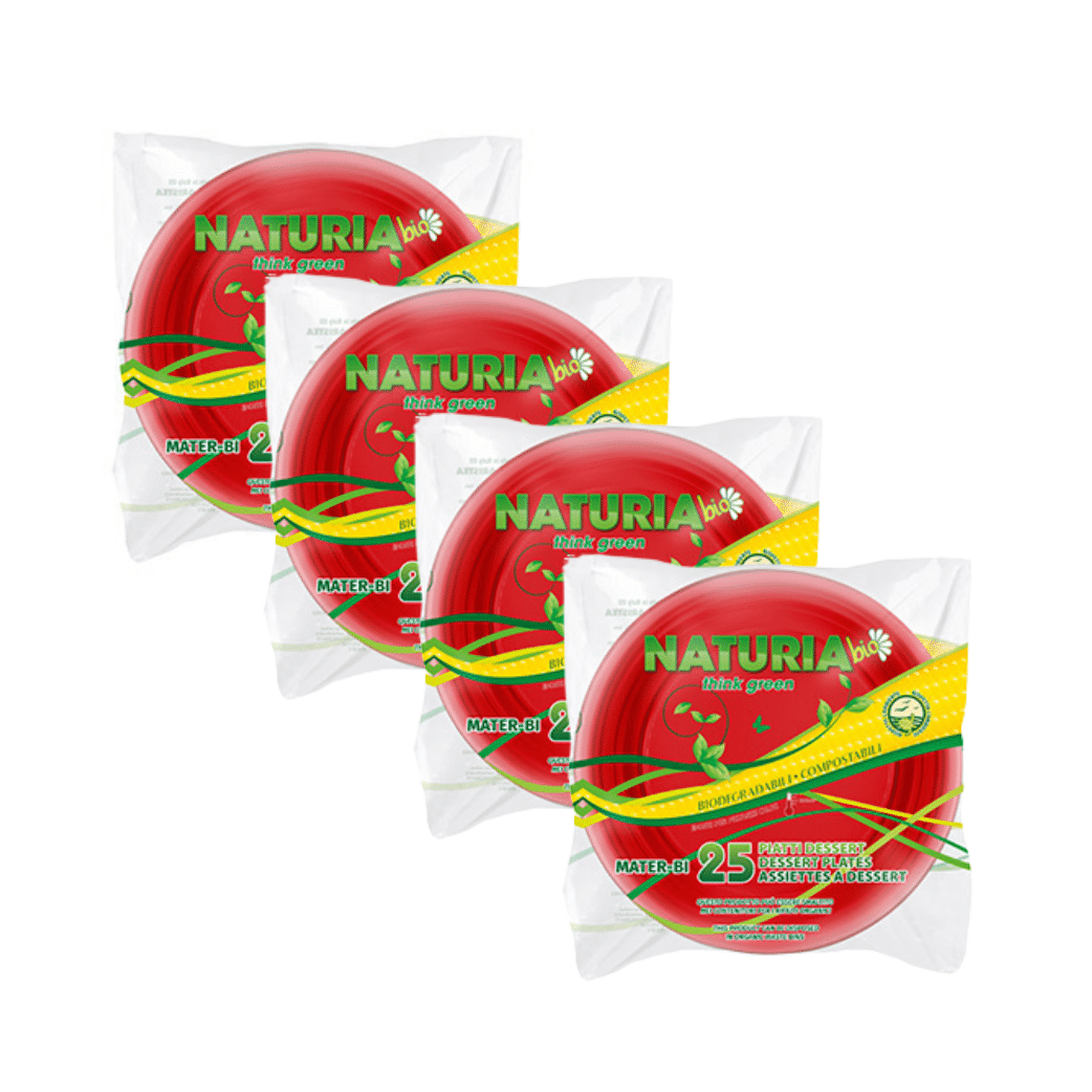 100 Piatti Dessert e Frutta " Rossi " riutilizzabili | Aristea