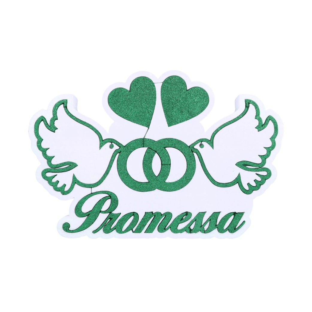 Scritta / Decorazione in Polistirolo " Promessa " | 41 x 28cm