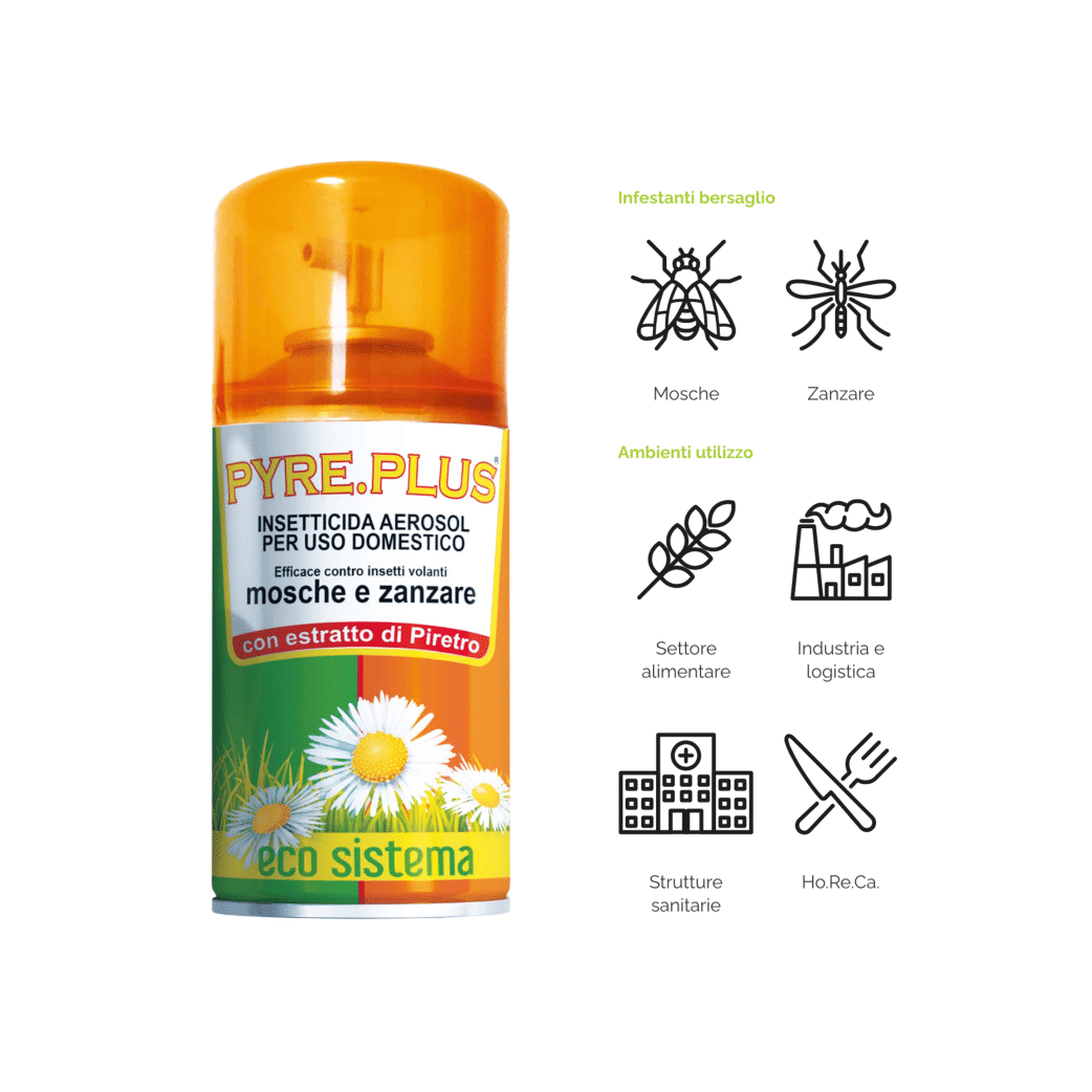 6 Bombolette Insetticida Aerosol per uso domestico Pyre.Plus | Promo 4 + 2 Omaggio