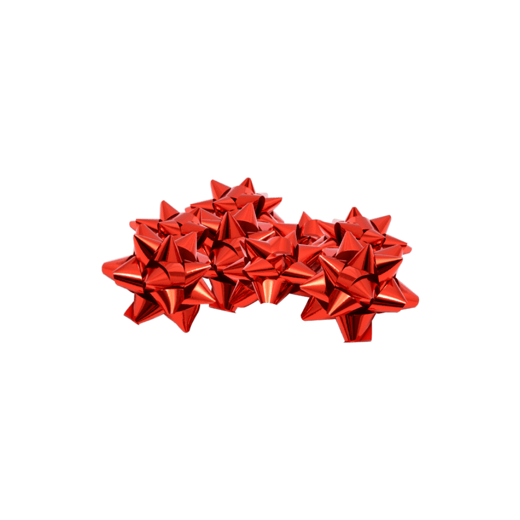 Coccarde Rosse confezione da 120 pezzi | Metal Red - 6,5cm
