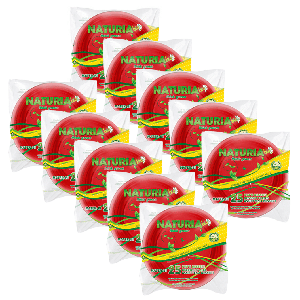 250 Piatti Dessert e Frutta " Rossi " riutilizzabili | Aristea