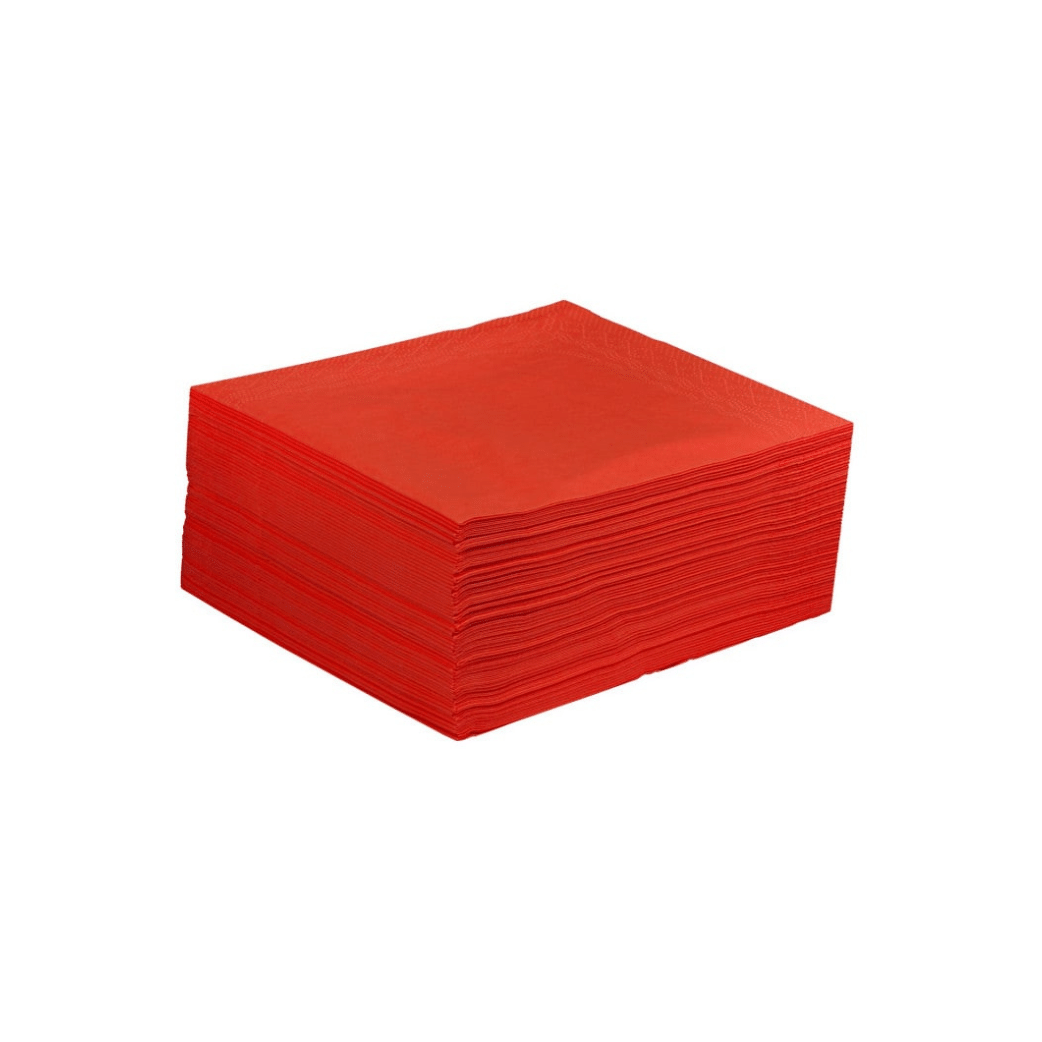 Tovaglioli 2 Veli colore Rosso | 33 x 33