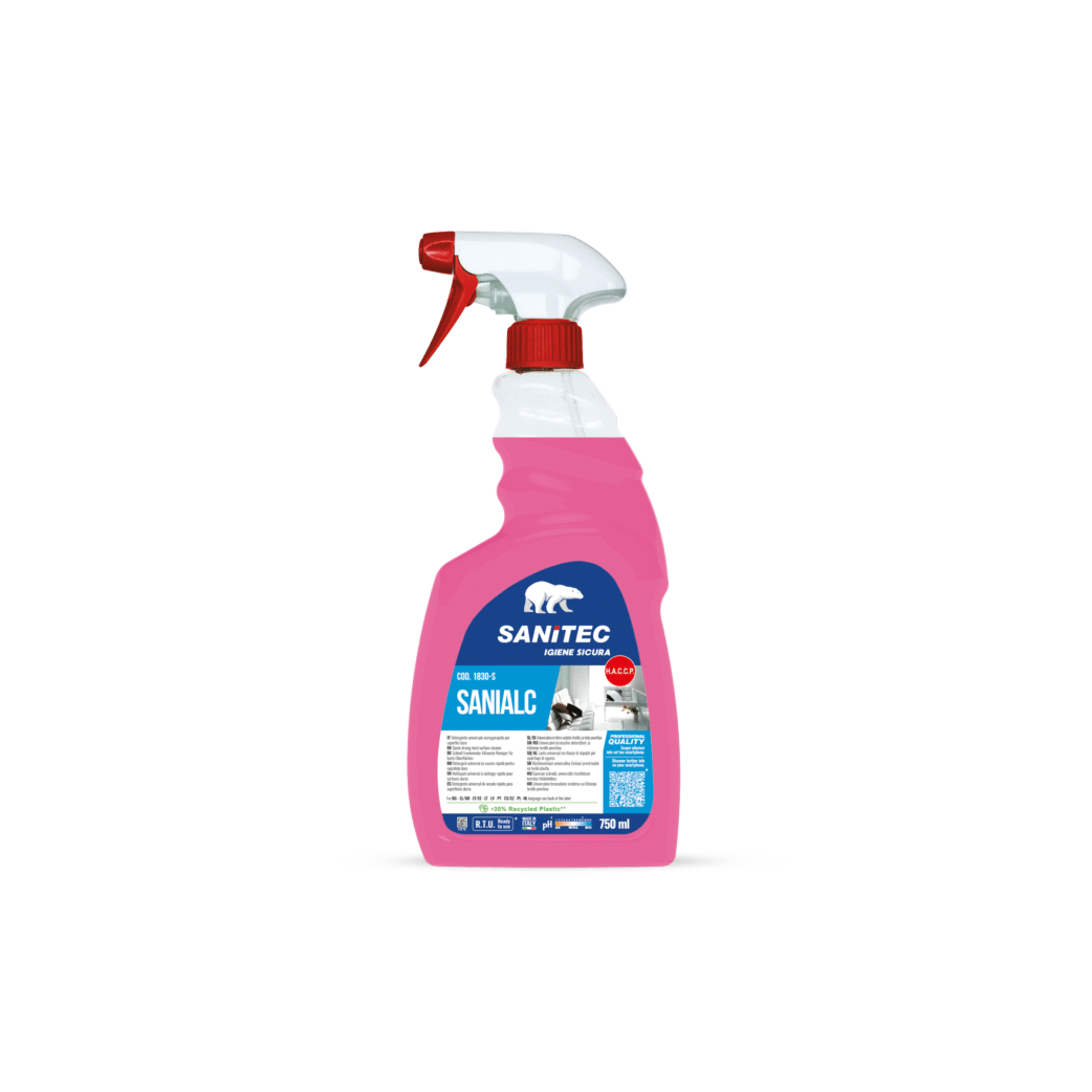 3 Flaconi di Detergente Universale da 750ml |Sanitec Sanialc | 3 x 750ml