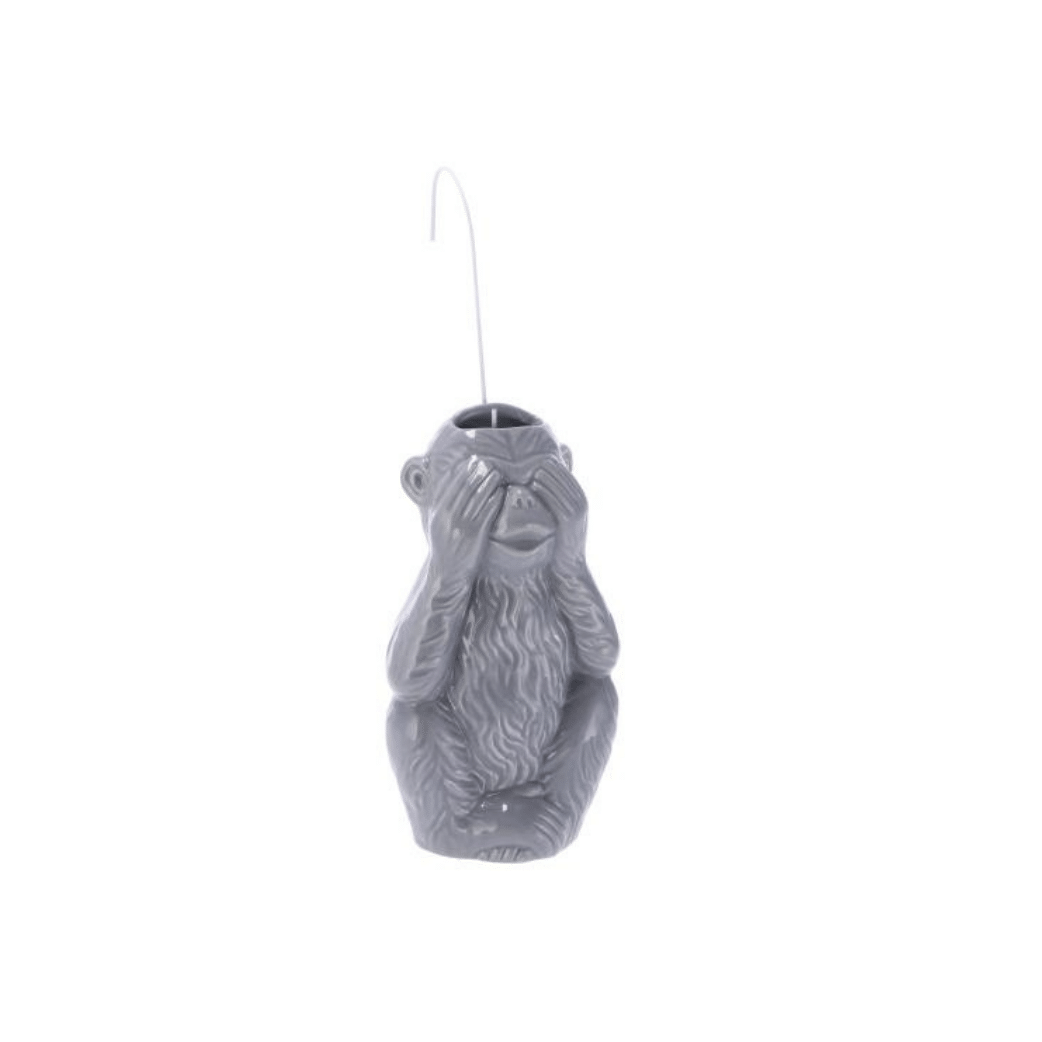 Set 3 Pezzi Umidificatore in Ceramica Modello Scimmia | AdTrend - 8,5 x h 17 cm