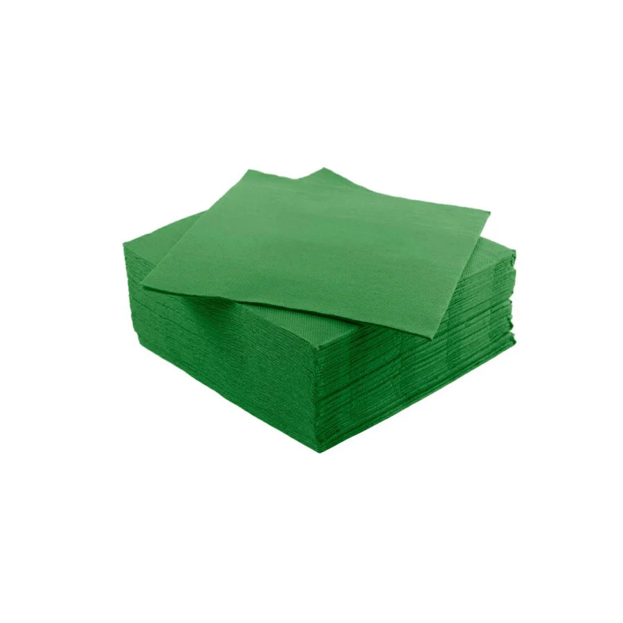 Tovaglioli 2 Veli Colorati " Verde " - 38 X 38 cm