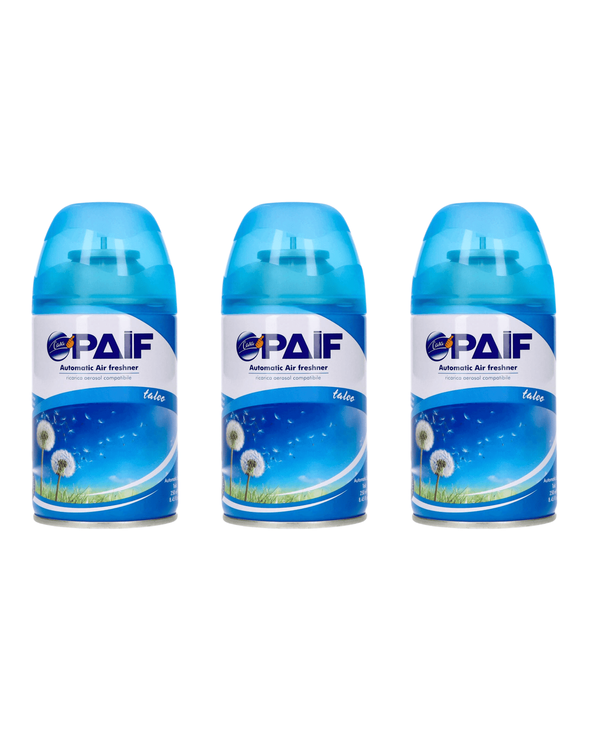 3 Bombolette Ricarica Deodorante Spray Compatibile Profumazione Talco