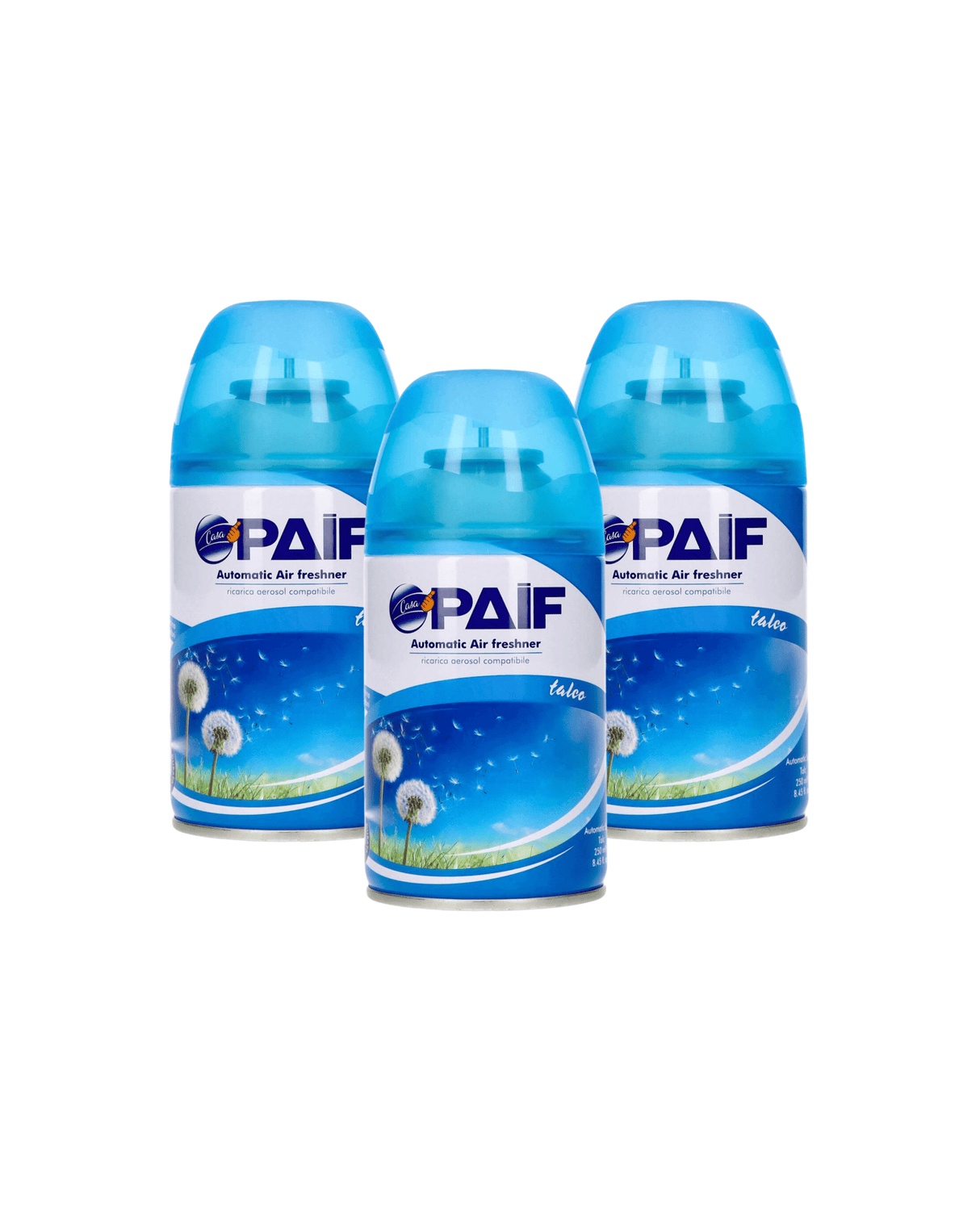 3 Bombolette Ricarica Deodorante Spray Compatibile Profumazione Talco