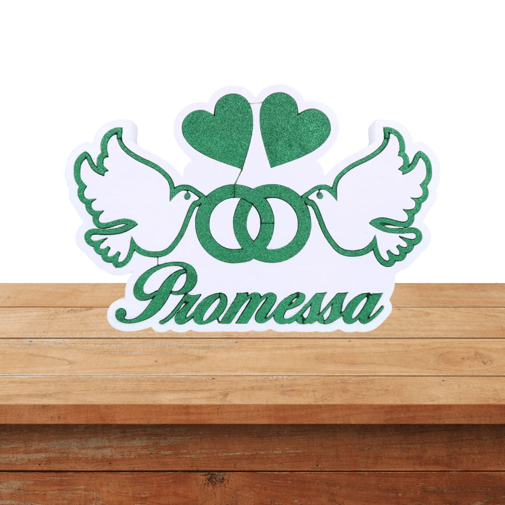 Scritta / Decorazione in Polistirolo " Promessa " | 41 x 28cm