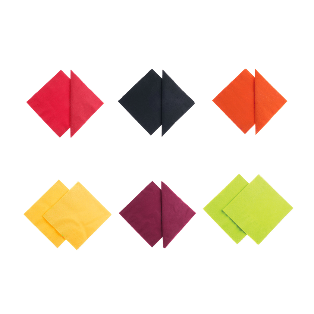 Tovaglioli Cocktail Monouso varie colorazioni | 2 veli - 25 x 25 cm