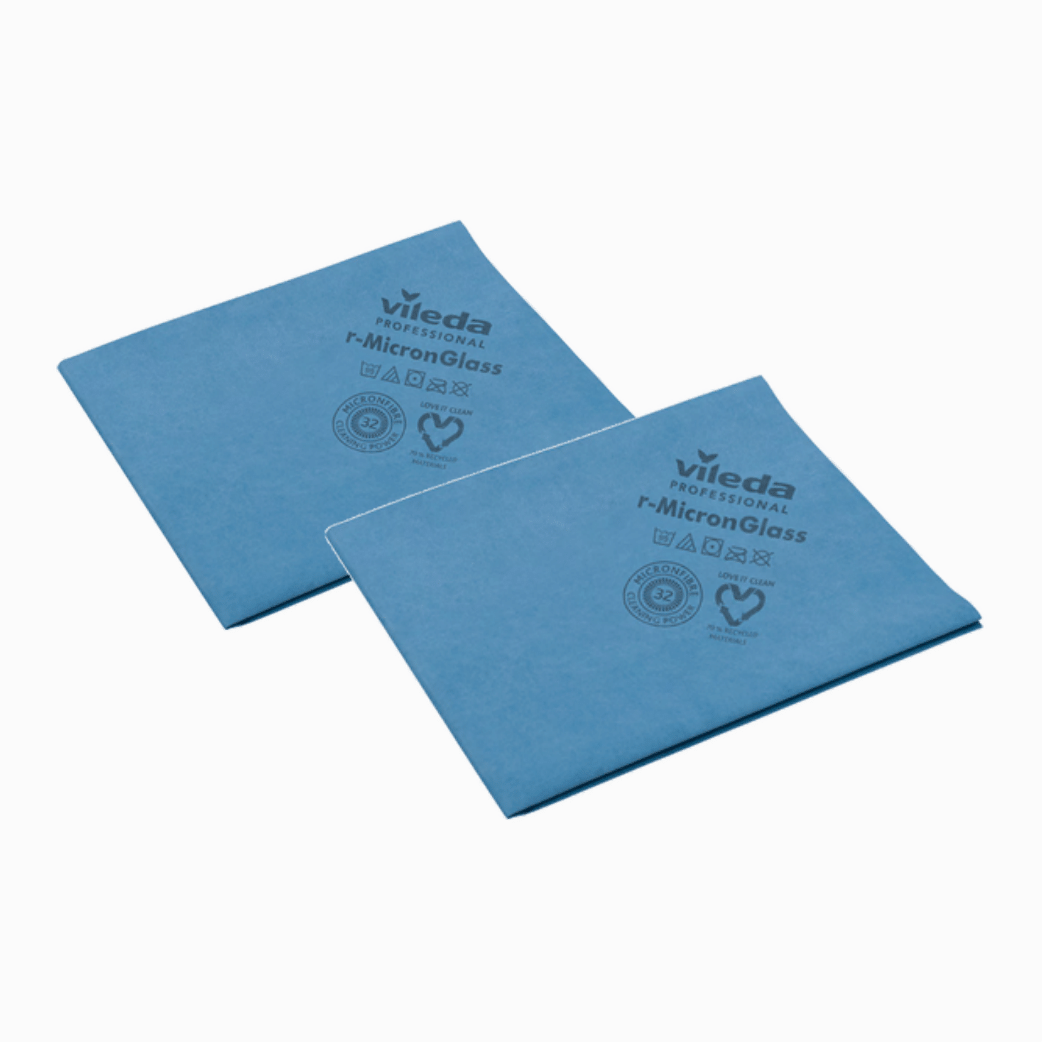 2 Panni Pulizia in Microfibra Vileda Pro TNT Lucida senza Aloni - 50X40cm