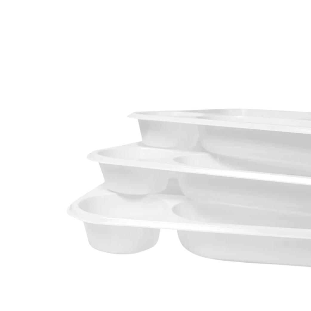 Vassoi Monouso 4 scomparti Bianchi | Aristea