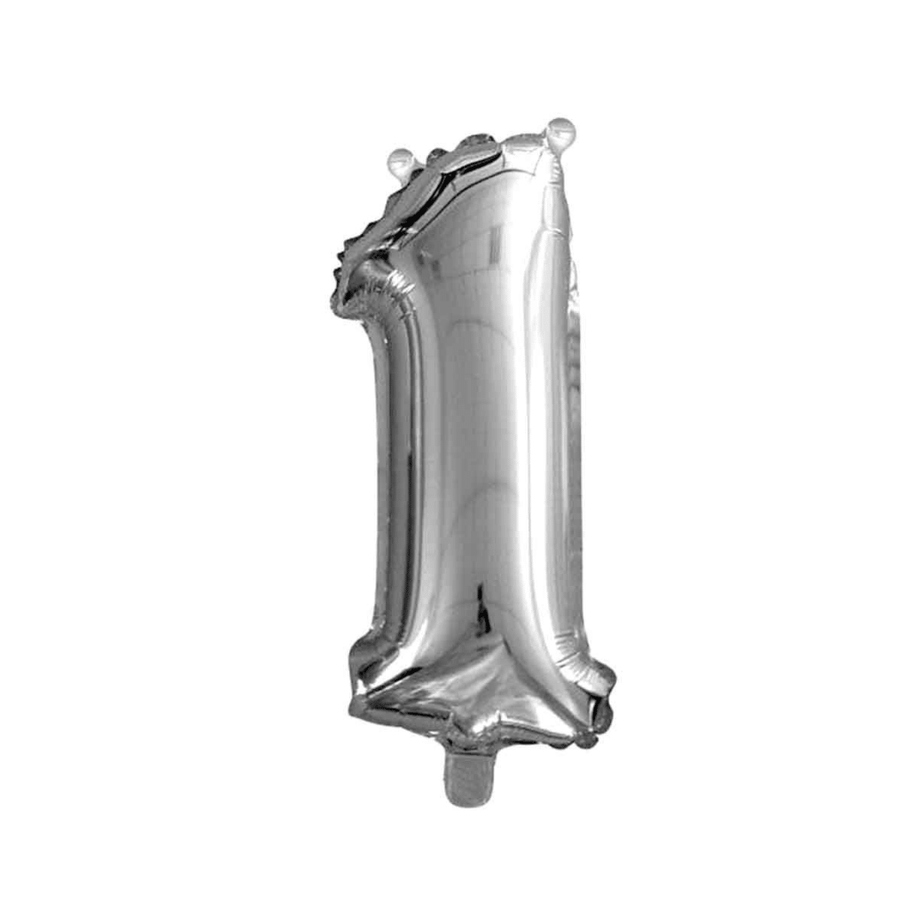 Palloncino Mylar " N.1 " Argento | 40" - 101CM