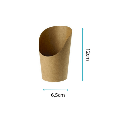 Coppa da Fritto Kraft Avana | Leone - 12 x 6,5 cm - 100PZ