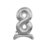 Palloncino in Foil " N.8 " con Base d'appoggio | 74CM