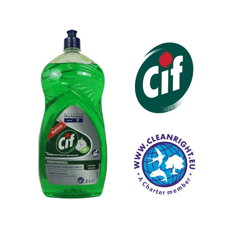 3 Flaconi Cif Gel Professional da 2 Litri – Detersivo Liquido Professionale per Piatti al Limone